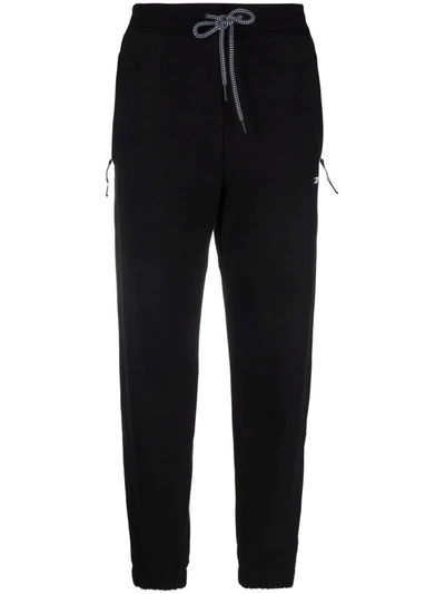 Victoria Beckham Drawstring Tapered Cropped Trousers In Black