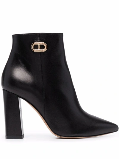 Dee Ocleppo Latina Leather Ankle Boots In Schwarz