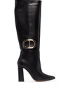 DEE OCLEPPO VITERBO KNEE-LENGTH LEATHER BOOTS