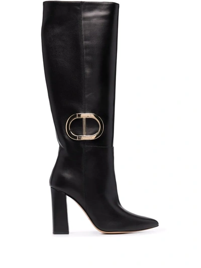Dee Ocleppo Viterbo Knee-length Leather Boots In Schwarz