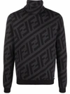 FENDI FF-MOTIF ROLL-NECK JUMPER