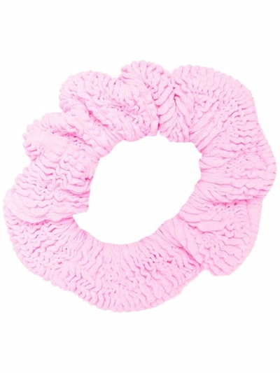 Hunza G Fine-knit Scrunchie In Rosa
