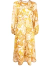 ZIMMERMANN PATTERNED LONG-SLEEVED MIDI DRESS