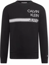 Calvin Klein Logo-print Cotton Sweatshirt In Black
