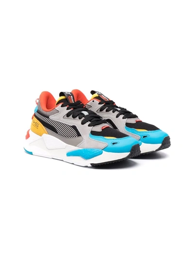 Puma Kids' Rs-z Colour-block Chunky Trainers In Blue