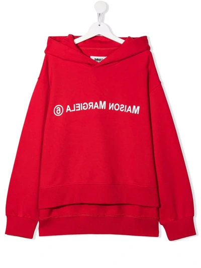 MM6 MAISON MARGIELA TEEN LOGO-PRINT HOODIE