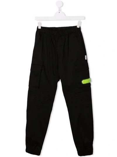 Gcds Kids' Casual Track Trousers In Black