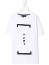 Dkny Logo-print Cotton T-shirt In White