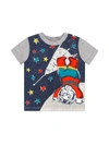 GUCCI BABY COTTON T-SHIRT WITH SPACE CAT PRINT