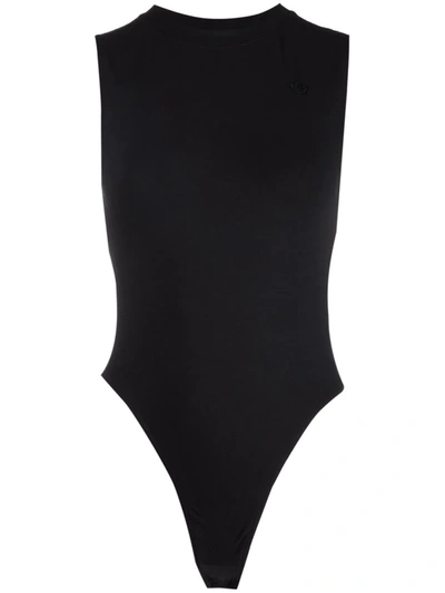 Adidas Originals Adicolor Single Jersey Bodysuit In Black