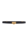 Bottega Veneta Twist-lock Buckled Belt In Black Gold