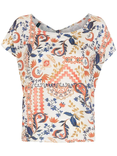 Lygia & Nanny Simi Tile-print T-shirt In Nude