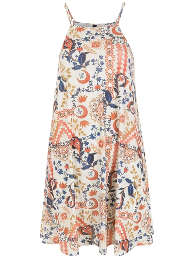 Lygia & Nanny Isis Tile-print Dress In Nude