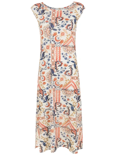 Lygia & Nanny Floral Print Midi Dress In Nude