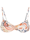 Lygia & Nanny Fiji Printed Bikini Top In Nude