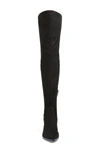 Marc Fisher Ltd Arletta Over The Knee Boot In Black Stretch Faux Suede