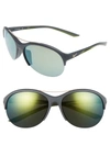 Nike Flex Momentum 66mm Sunglasses In Matte Anthracite