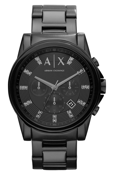 A I X Armani Exchange Ax Armani Exchange Bracelet Watch In Black