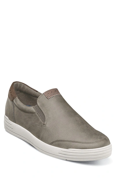 Nunn Bush Kore City Walk Mens Faux Leather Slip-on Oxfords In Gray