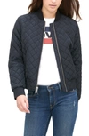 Levi's Diamond Quilted Bomber Jacket In Black
