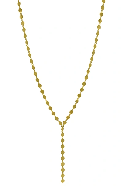 Adornia Disc Chain Y-drop Necklace In Yellow