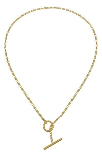 Adornia Y-toggle Necklace In Yellow