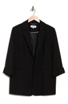 Calvin Klein Roll Tab Blazer In Black