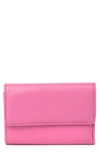 Mundi Rio Indexter Trifold Leather Wallet In Blush