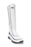 Longchamp Tall Shaft Tennis Boot In White