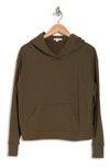 James Perse Relaxed Cropped Hoodie In Sergeant