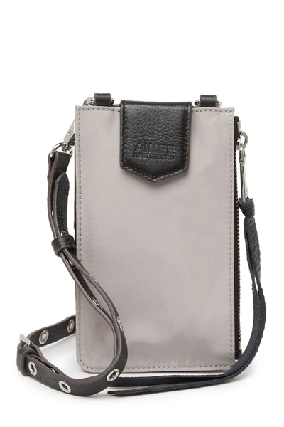 Aimee Kestenberg Out Of Office Phone Crossbody Bag In Grey Nylon