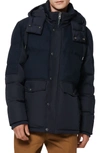 ANDREW MARC RHODES WATER RESISTANT HOODED PUFFER JACKET