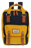 Doughnut Macaroon Colorblock Backpack In Navy/ Mustard