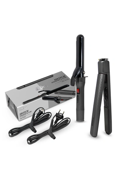 Cortex Beauty Switch Duo Interchangeable Cord Flat Iron & Curling Iron Set In Gray