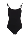 Alyx Open-back Buckle-detail Bodysuit In Black