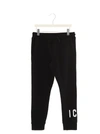 Dsquared2 Boys Black Kids Icon Logo Tapered Cotton Jogging Bottoms 6-16 Years 6 Years In Black