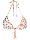 Lygia & Nanny Iasmim Estampado Bikini Top In 中性色
