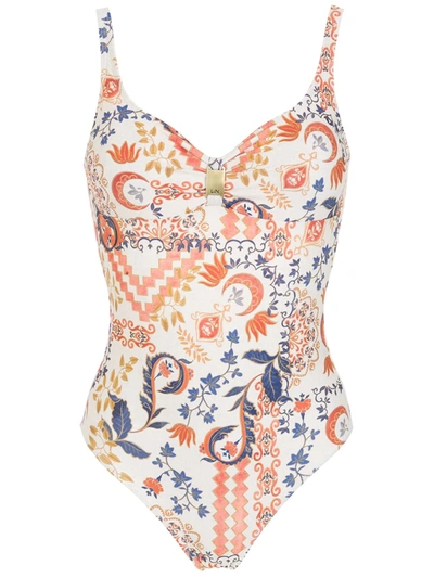 Lygia & Nanny Dressing Gownrta Graphic-print Swimsuit In 中性色