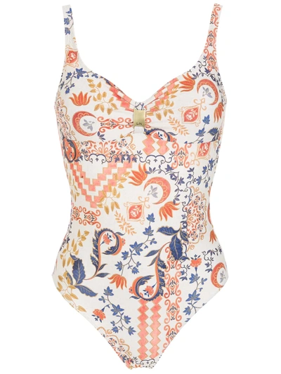 Lygia & Nanny Roberta Graphic-print Swimsuit In 中性色