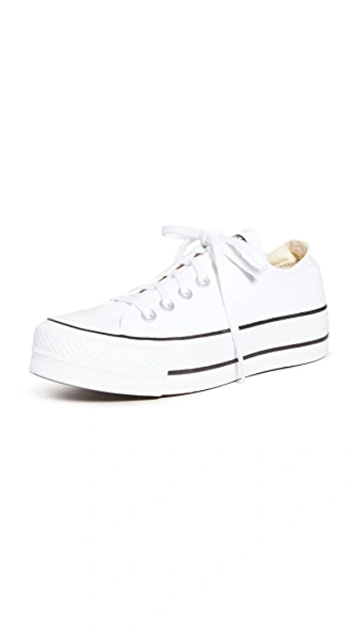 Converse Chuck Taylor All Star Lift Trainers In White/black/white