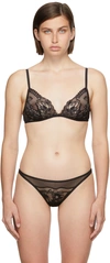 La Perla Souple Lace And Stretch Cotton-blend Jersey Soft-cup Bra In Black