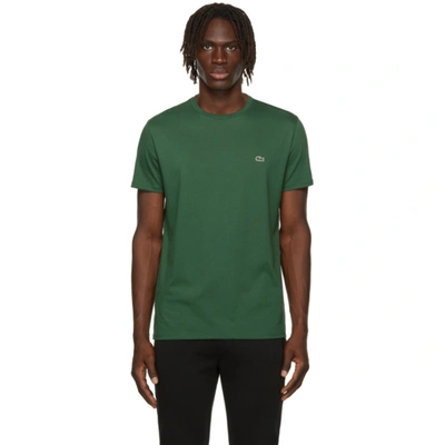 Lacoste Embroidered-logo Cotton T-shirt In Green