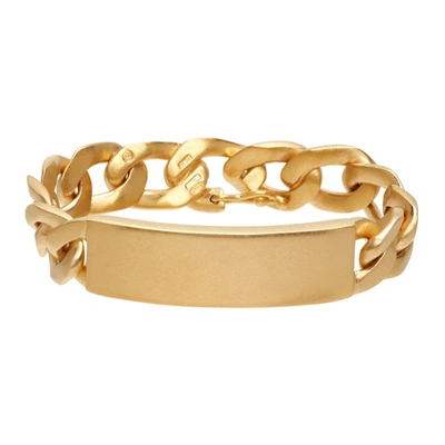 Maison Margiela Gold Semi-polished Chain Id Bracelet