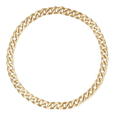 Maison Margiela Chunky Curb Chain Necklace In Yellow Gold Plating
