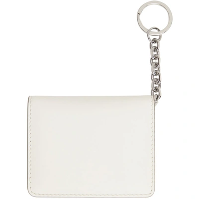 Maison Margiela White Keyring Bifold Card Holder In T1003 White