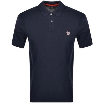 Paul Smith Men's Short Sleeve T-shirt Polo Collar In Navy