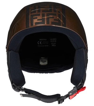 Fendi Ff Protective Helmet In Brown