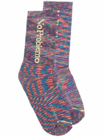 Aries Multicolour Space Dye No Problemo Socks In Multicolor