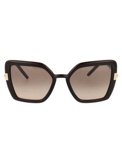 Prada Pr 09ws Crystal Dark Brown Sunglasses In .