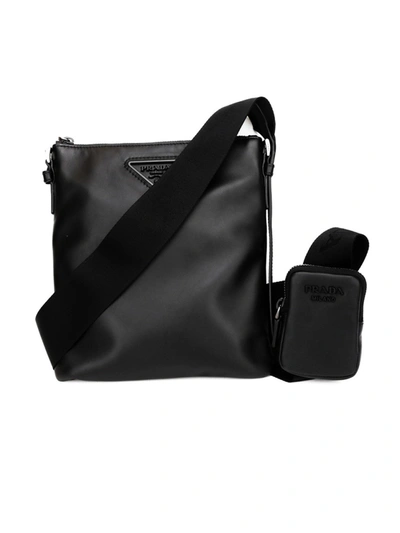 Prada Black Leather Messenger Bag